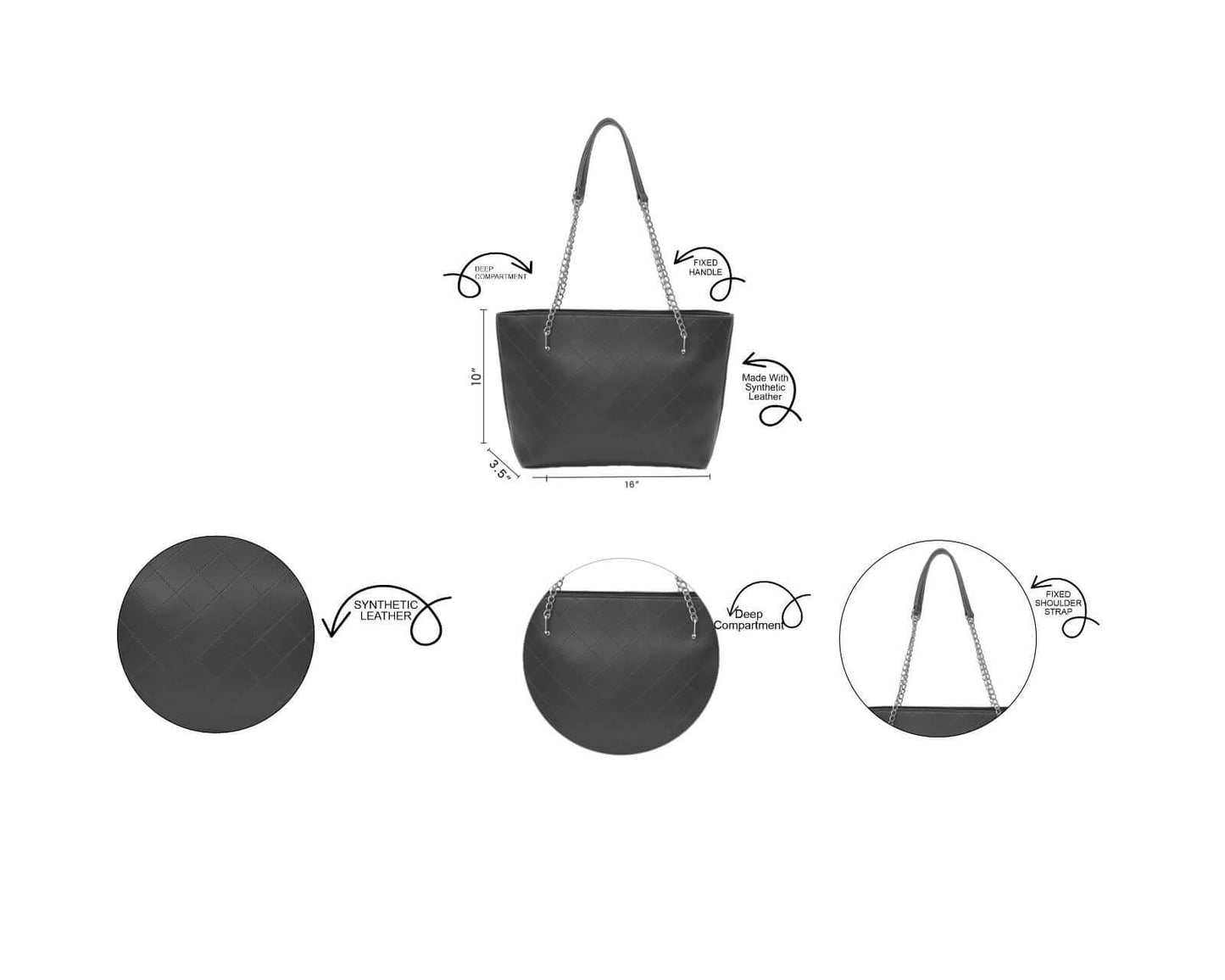 VEGAS BEIGE WITH BLACK CHAIN - Bag X