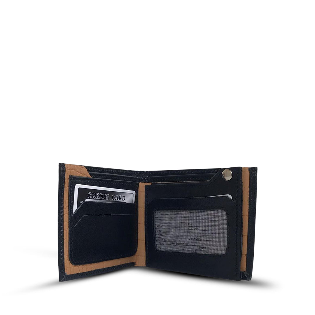 All Leather Wallet Black/ Brown