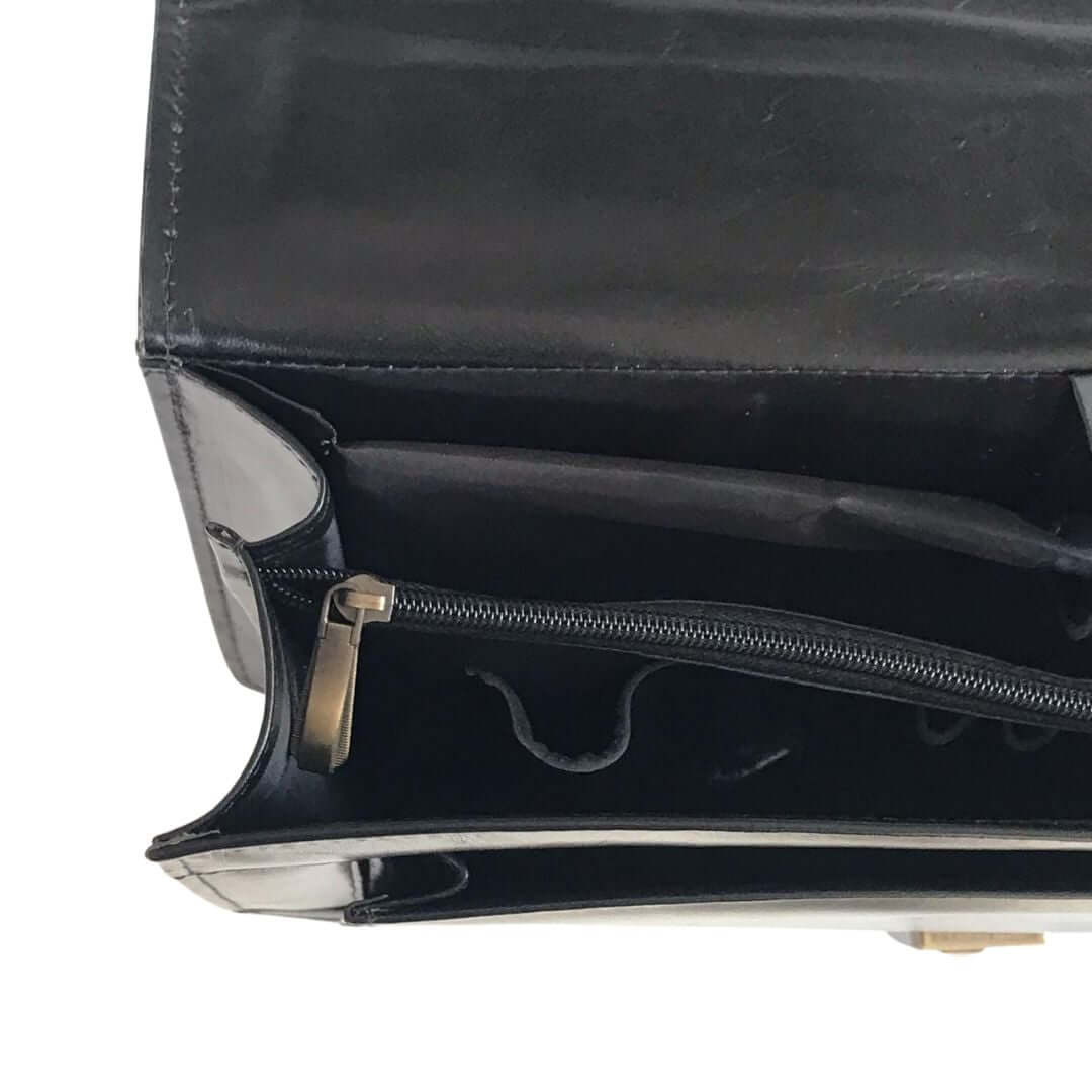 Leather Black Laptop Bag A4 - Bag X