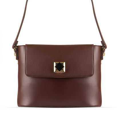 August Brown women's shoulder bag in brown by Bag X