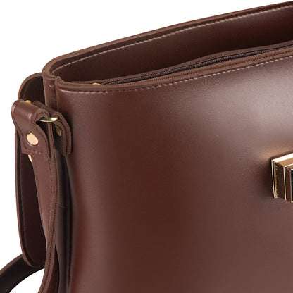 August Brown women's shoulder bag in brown by Bag X