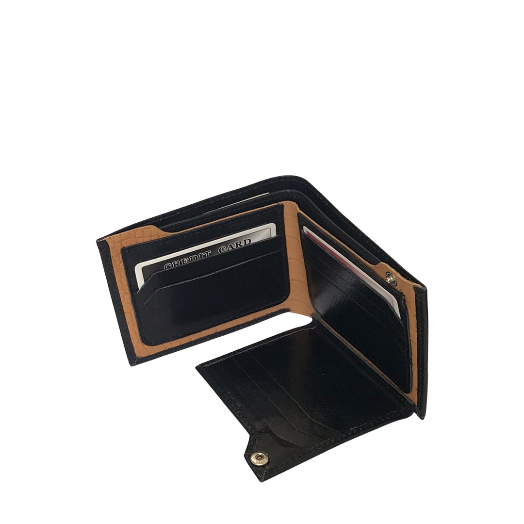 All Leather Wallet Black/ Brown