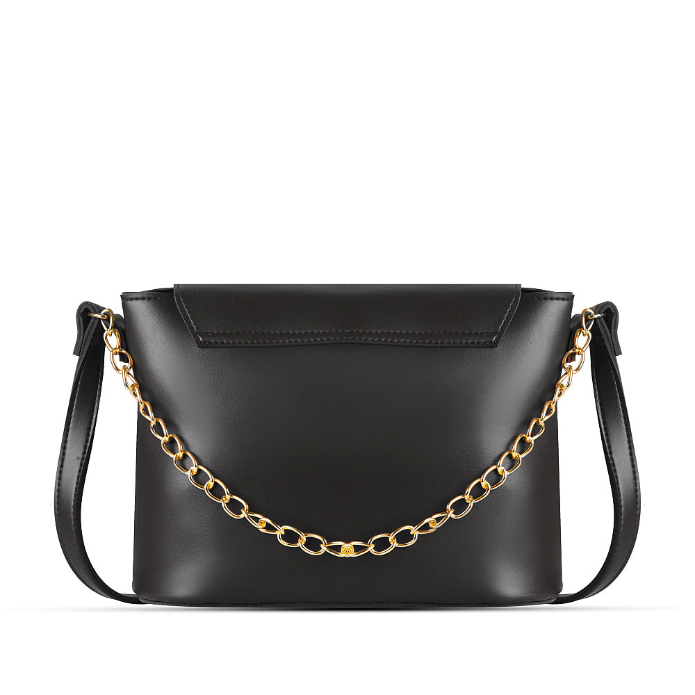August Black women's shoulder bag in black by Bag X