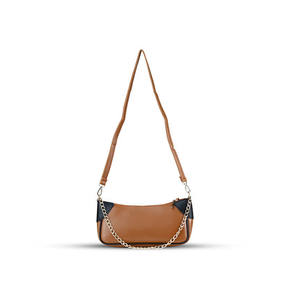 Lumi Brown women's shoulder bag in brown by Bag X
