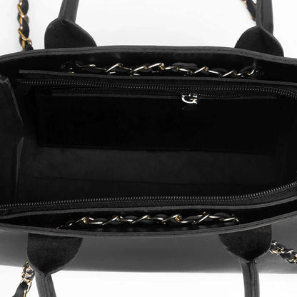 Plush Black/brown women's handbag in black by Bag X