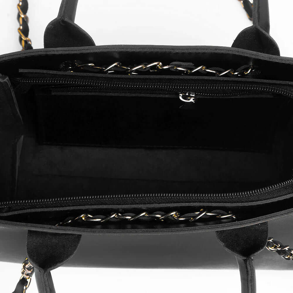 Plush Black/brown women's handbag in black by Bag X