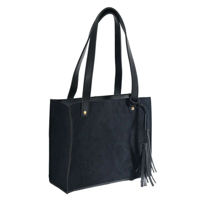 Suede Black Bag