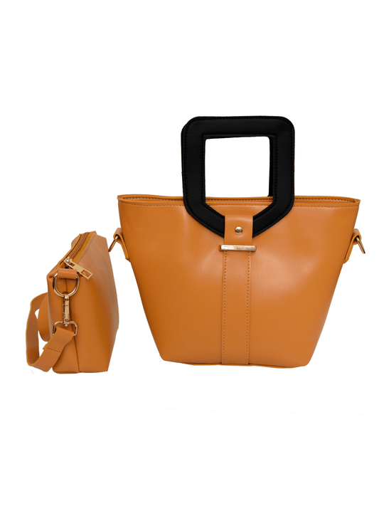 Voyage Yellow / Black women's shoulder bag in black by Bag X