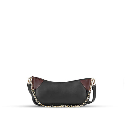 Lumi Black women's shoulder bag in black by Bag X