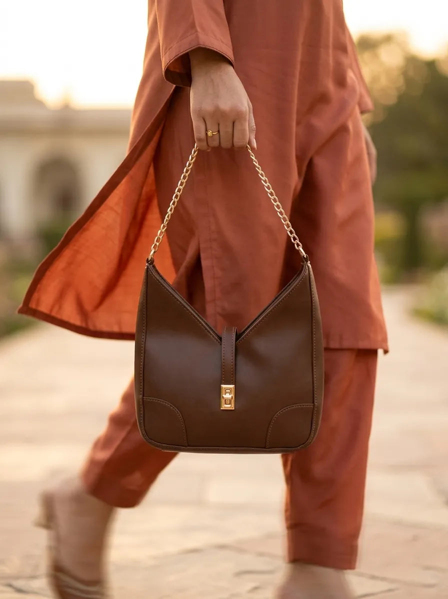 Sonnet Choco Brown women's handbag in brown by Bag X
