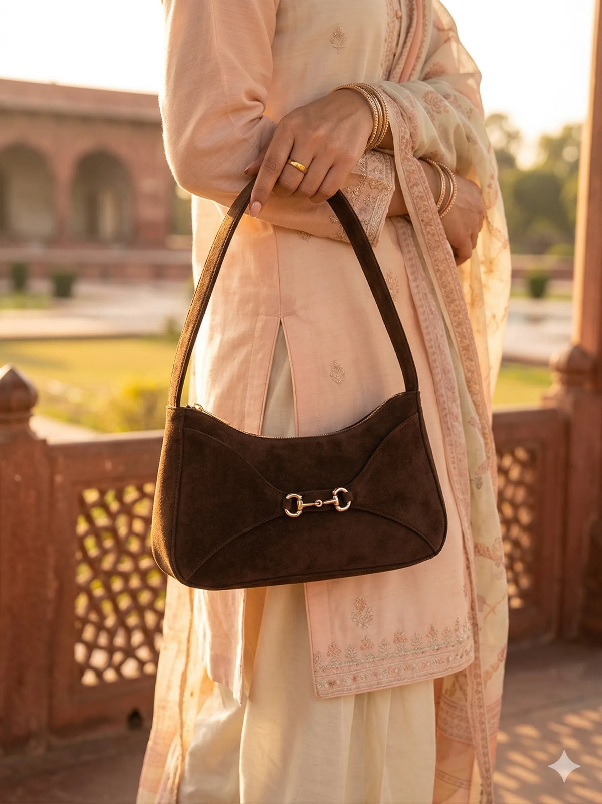 Derby Brown women's shoulder bag in brown by Bag X