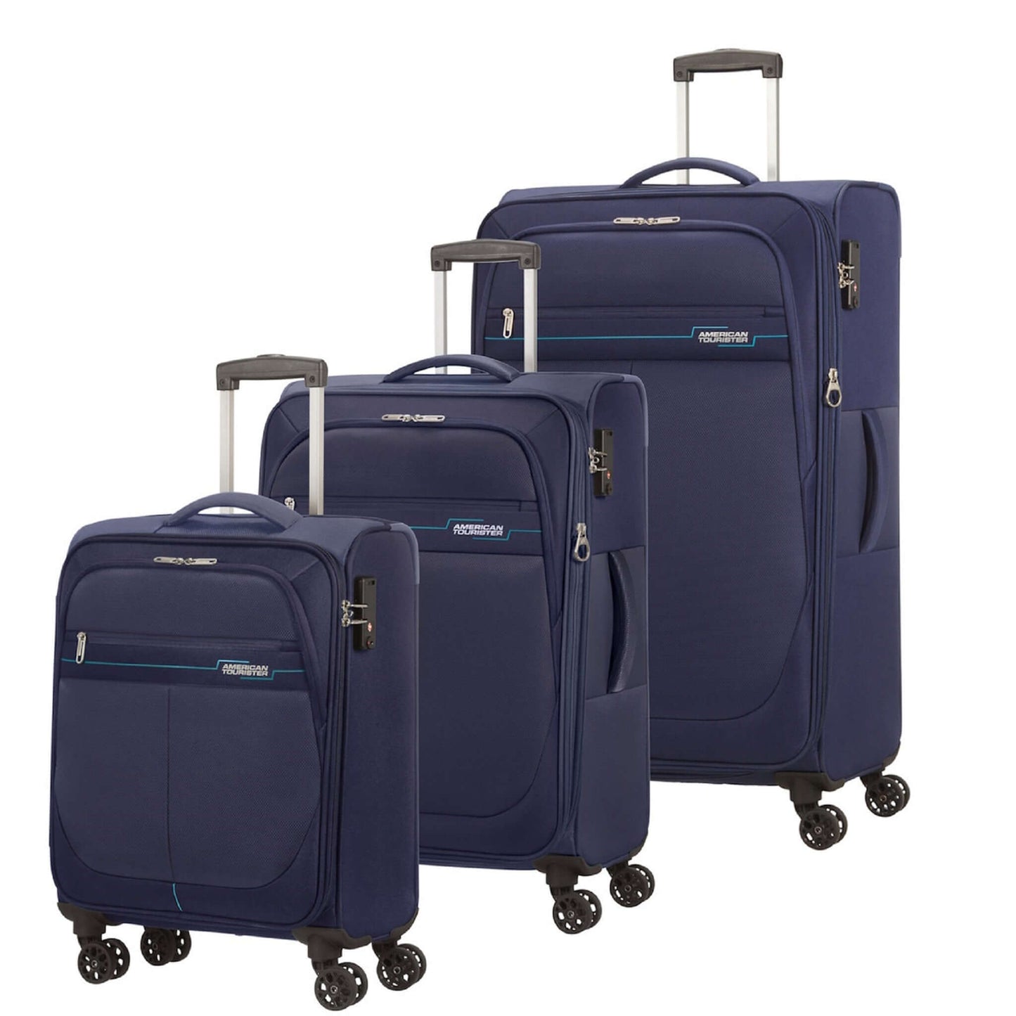 American Tourister Deep Dive - Set of 3 Expandable Red - Bag X
