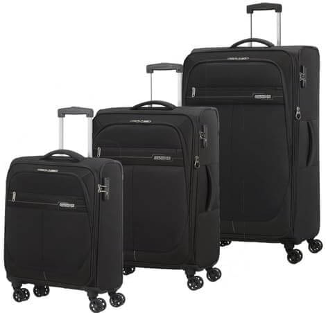 American Tourister Deep Dive - Set of 3 Expandable 4W Black - Bag X
