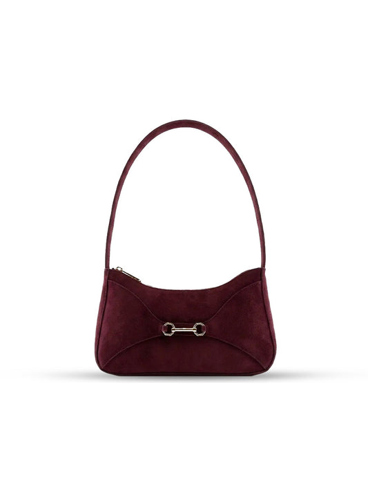 Derby Maroon women's shoulder bag in maroon by Bag X